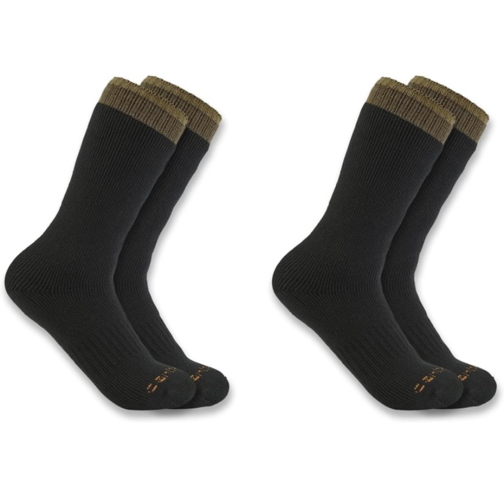 Carhartt Men’s Heavyweight Crew Socks in 2-Pack Synthetic Blend LARGE